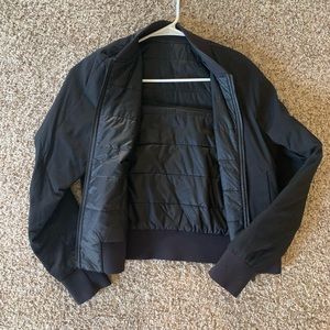 Black reversible lululemon bomber jacket